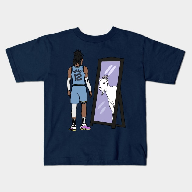 Ja Morant Mirror GOAT Kids T-Shirt by rattraptees